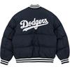 New Era FW24 MLB Los Angeles Dodgers Fitted Zip Simple Versatile Baseball Collar High-Value Loose Down Jacket Unisex outerwear Navy-Blue 14397960