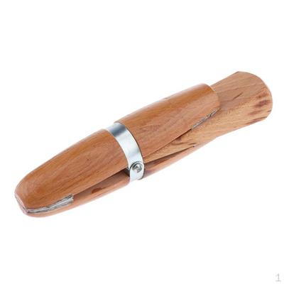 Jewellers Double Ended Wooden Ring Clamp With Thick Leather Lined Jaws Wedge