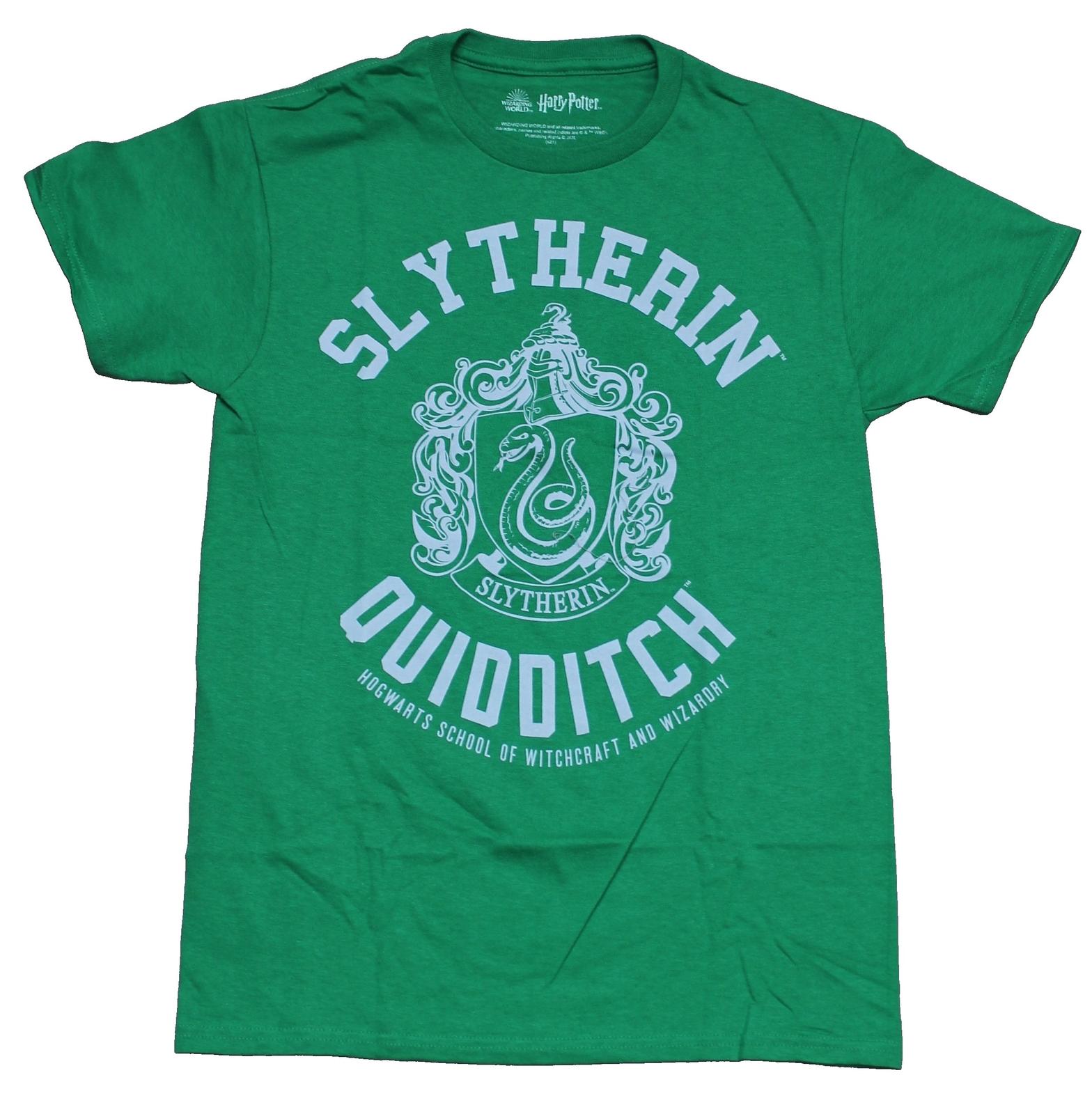 Harry Potter Mens T-Shirt - Slytherin Quidditch Logo Crest XL