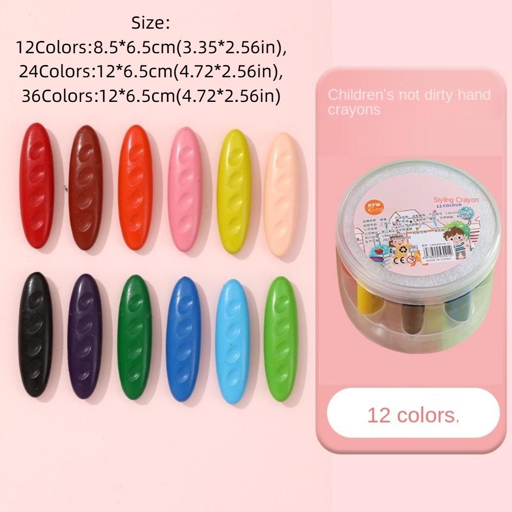 Creative Washable Peanut Crayons Erasable Do Not Dirty Hands Oil Painting Stick Safe Toddler Crayons Gifts