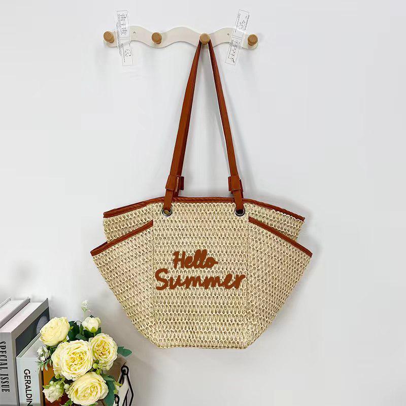 2025 Women's Pastoral Vacation Straw Beach Bag