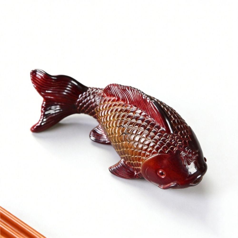 Heat Sensitive Tea Play Decoration Resin Koi Fish Tea Pet for Kung Fu Tea Lovers Gifts