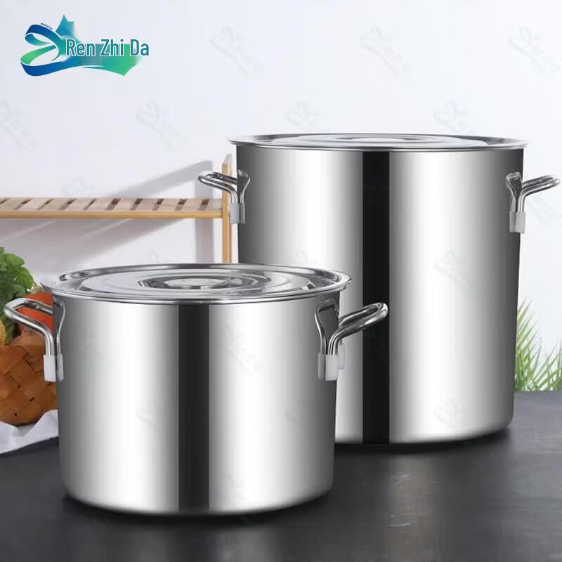 Renzhida 304 Stainless Steel Commercial Stock Pot with Lid