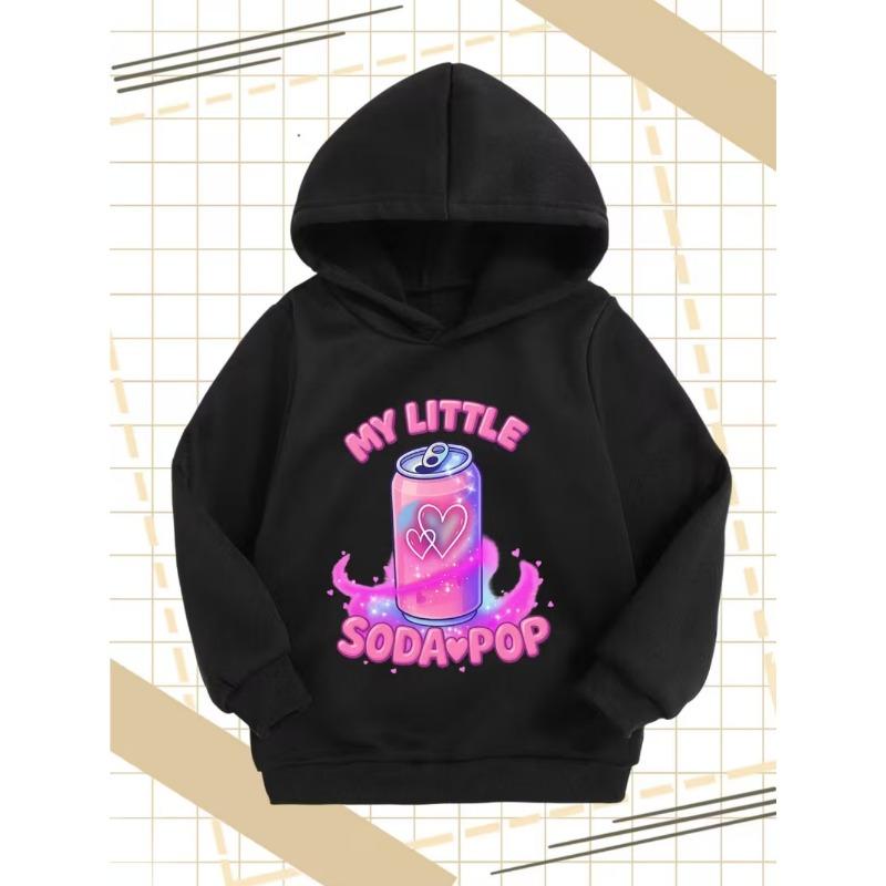 My Little Soda Pop Kinder Kapuzenpullover K-Pop Musik Koreanischer Anime Sweatshirt Hip Hop Jungen Kleidung Geschenk Süßer Spruch T-Shirt Locker Kinder Oberteil