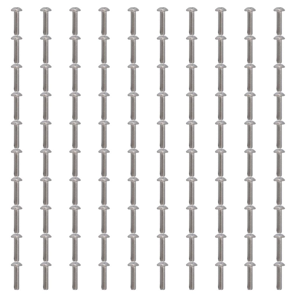 100Pcs Button Head Socket Caps Screws M4 Galvanized Steel for Accuracy Machinery