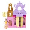 Mattel Disney Princess Tea Shop Castle Mini Playset with 1 Mini Ages Yellow JLT63 Belle's (Stackable Series! Doll) Doll, 3+,