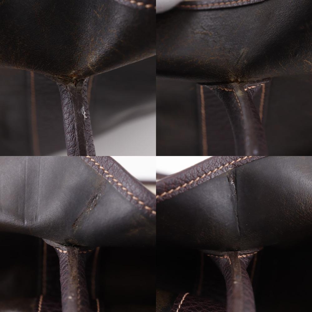 Hermes Garden Party PM Tote Bag Brown Amazonia Women Used