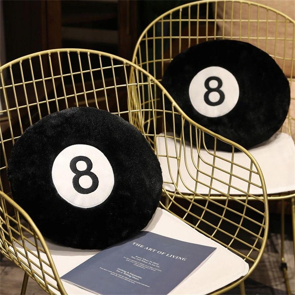 8 Ball Plush Pillow 8 Ball Plushies Billiards 8 Ball Plush Toy Simulation Billiards Plush Toys