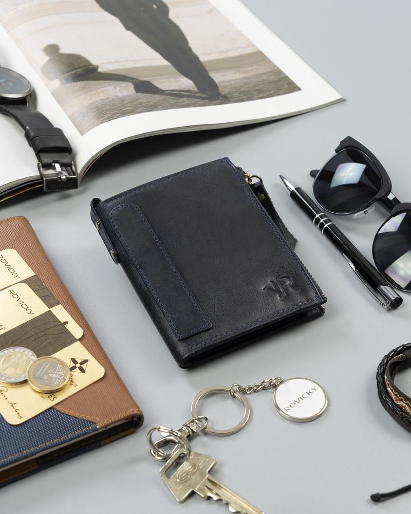 Large retro wallet with two coin pockets - Rovicky