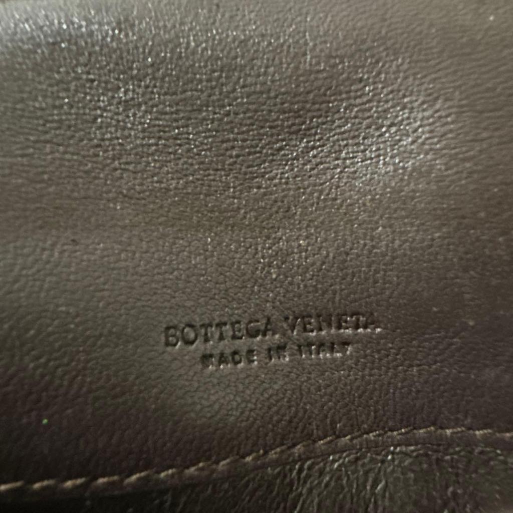 Used Bottega Veneta Intrecciato Long Wallet Dark Brown Men Women