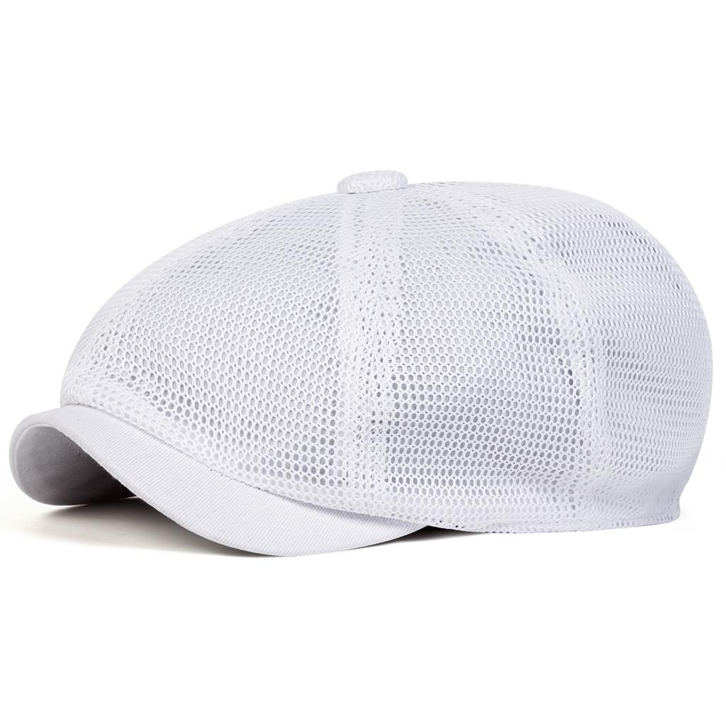 Berretti Newsboy Traspiranti a Colore Solido da Uomo, Cappelli da Pittore Britannici Casual, Berretti Ottagonali Primavera Estate, Berretti Hip Hop