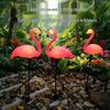 Solar Red Flamingo Ground Stake Light for Garden and Courtyard Decoration