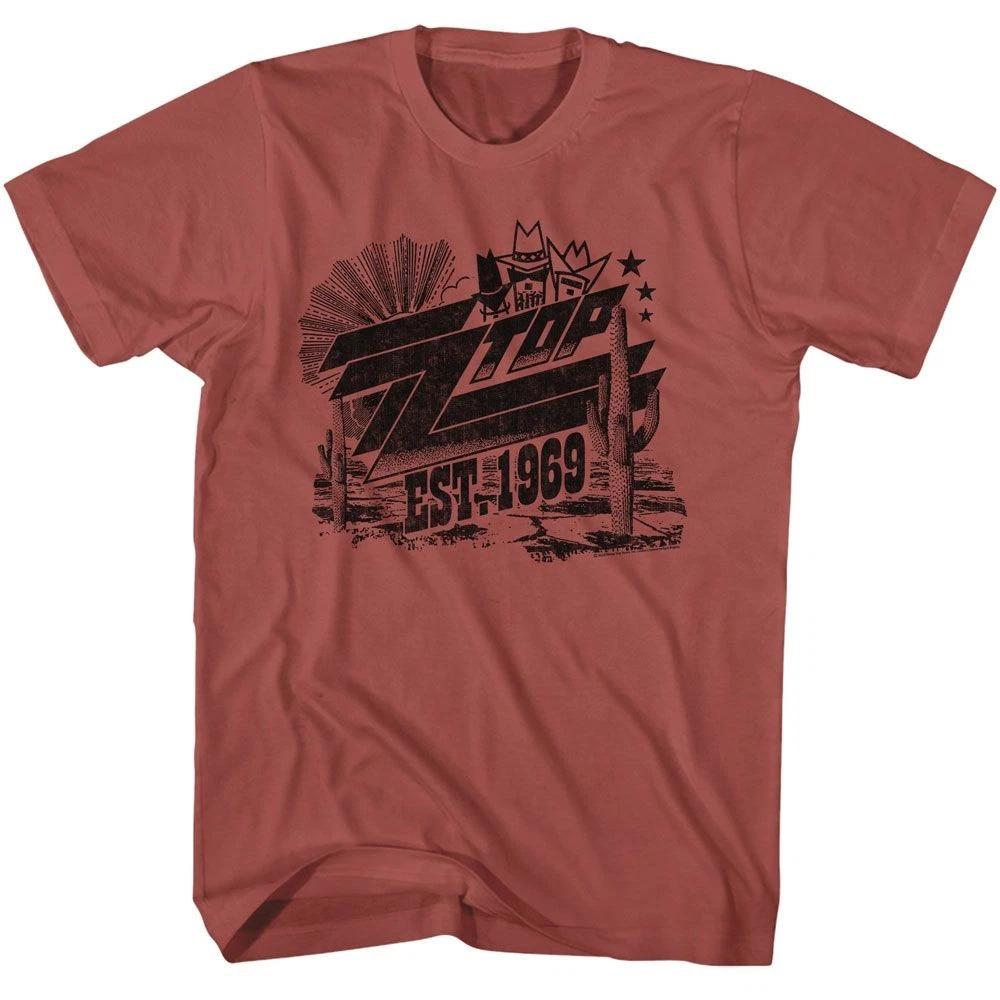 Футболка ZZ Top Est 1969 Terracotta Music 140