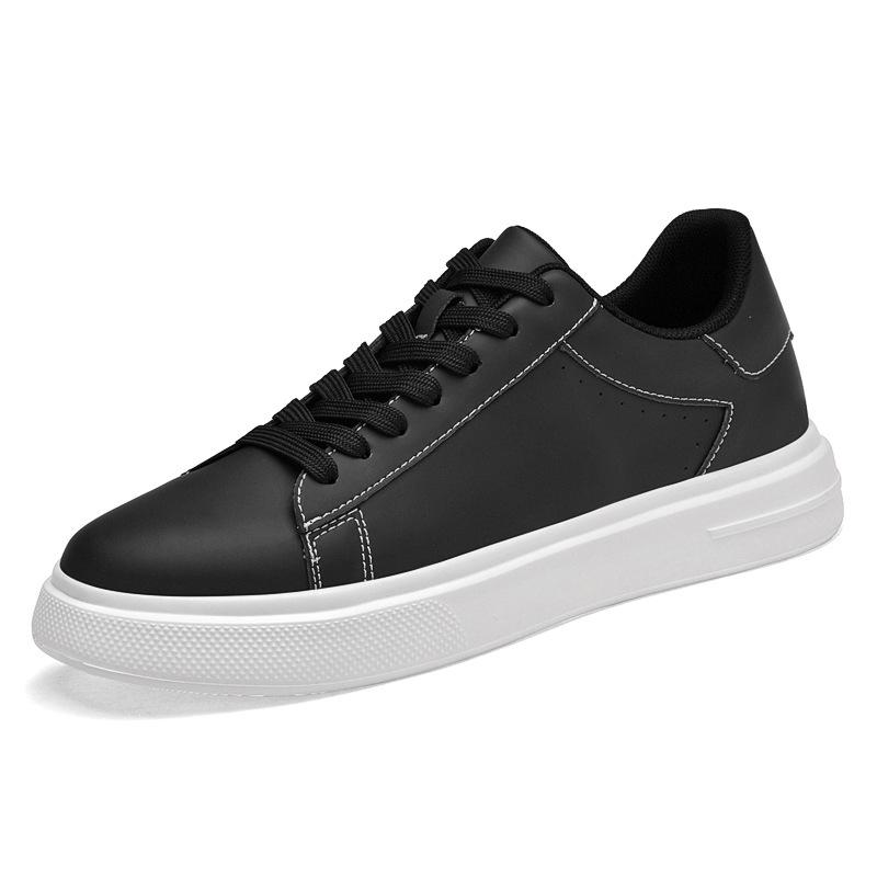 Men's Trendy Non-slip Thick-soled White Sneakers - Breathable, Versatile, Large Size Casual Sports Shoes