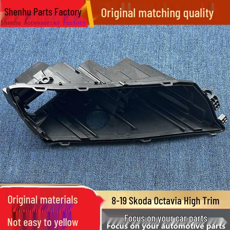 

Skoda Octavia 18-19 Rear Shell & Front Headlight Base, Black Cover Standard Driver PP - Skoda Octavia + 1pc