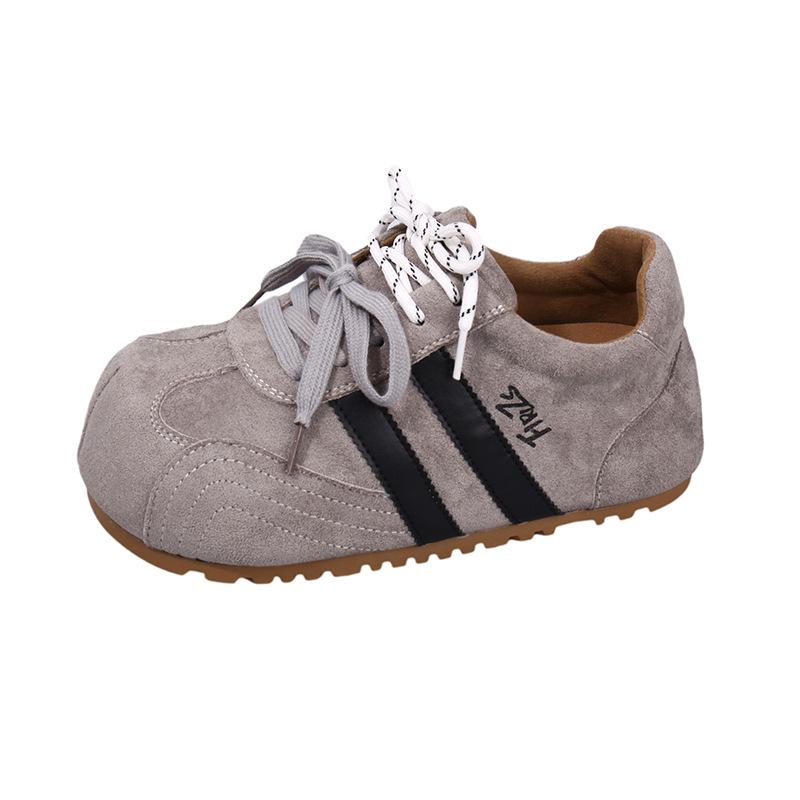 

Korean version of ugly cute big head leopard print German training shoes for women in autumn and winter 2025 new versatile height-increasing 40 серый