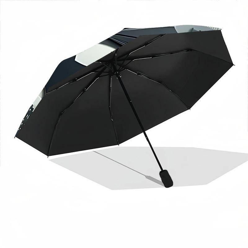 1pc Batman Automatic Folding Umbrella - Sturdy 8-Rib Polyester Canopy,Sun-Defying Travel Companion Yy251023133