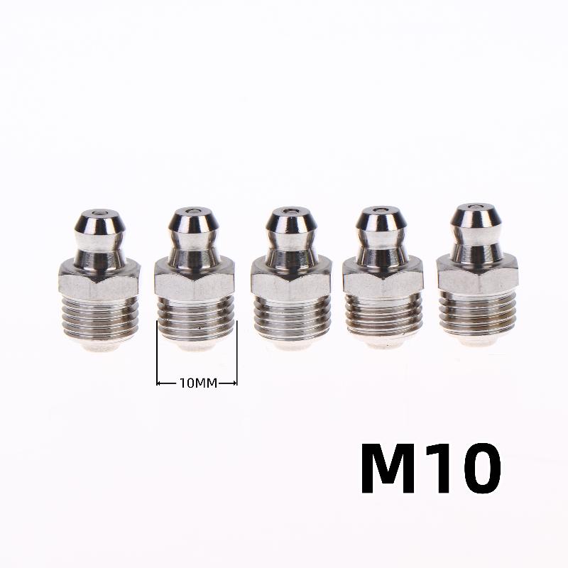 5/10Pcs Ss201 Ss304 Metric External Thread Straight Elbow Type Grease Nipple For Grease Gun Stainless Steel Grease Nipple