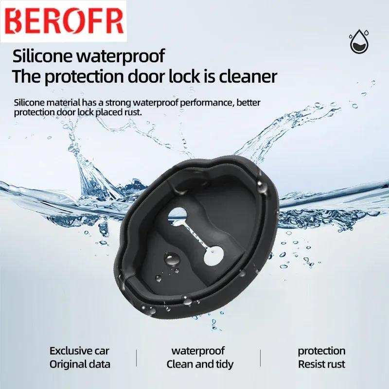 4pcs Car Door Mute Damping Cushion Silicone Car Door Lock Buckle Anti-collision Protective Cover For BMW Series3 2 G20 G42 IX I2