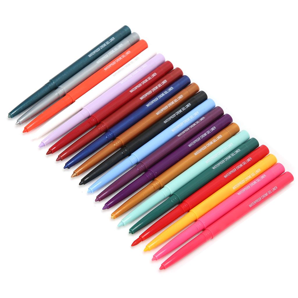 20pcs Eyeliner Gel Pen Fast Dry Waterproof NonDizzy Eyeliner Pencil Set Cosmetics Tool