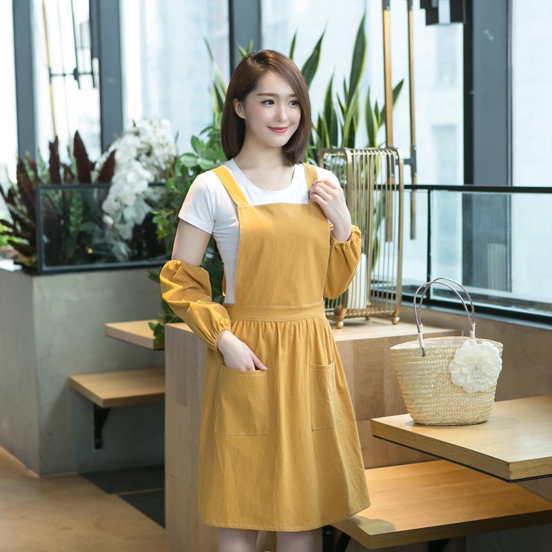 Women's Double-Layer Apron: Fashionable Princess Design for Kitchen or Coffee Shop