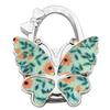Foldable Sturdy Butterfly Purse Hook Colorful Glitter Metal Frame Table Bag Holder for Cafe Bar Outdoor Use