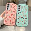 Cute Bow Bear Case for Samsung Galaxy A11 A14 A13 A21s A16 A15 A12 A52 Soft Phone Cover A22 A04 A06 A53 A23 A05 A03 A33