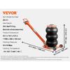 Cric pneumatic SucceBuy 3/5 Tone Cric de ridicare pneumatic cu coloană înălțată Mâner reglabil Pad gros de cauciuc pentru Sedan SUV Pickup
