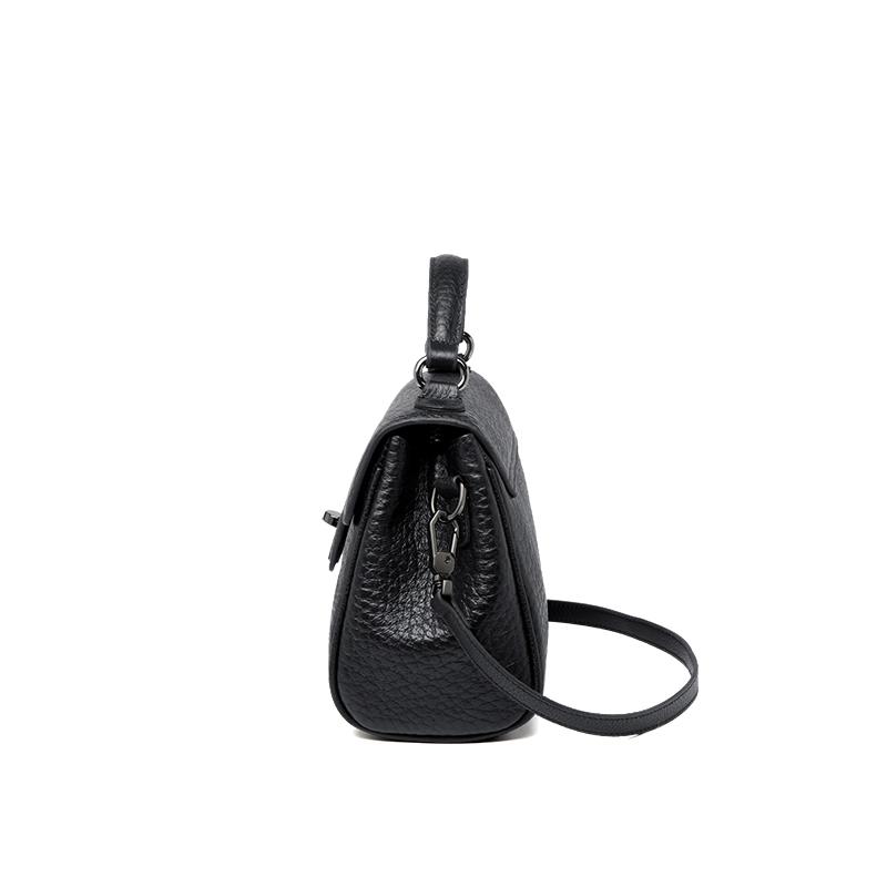 Genuine Cow Leather Single Shoulder Bag for Women Black Business Bag High-End Bags Original New Arrival
