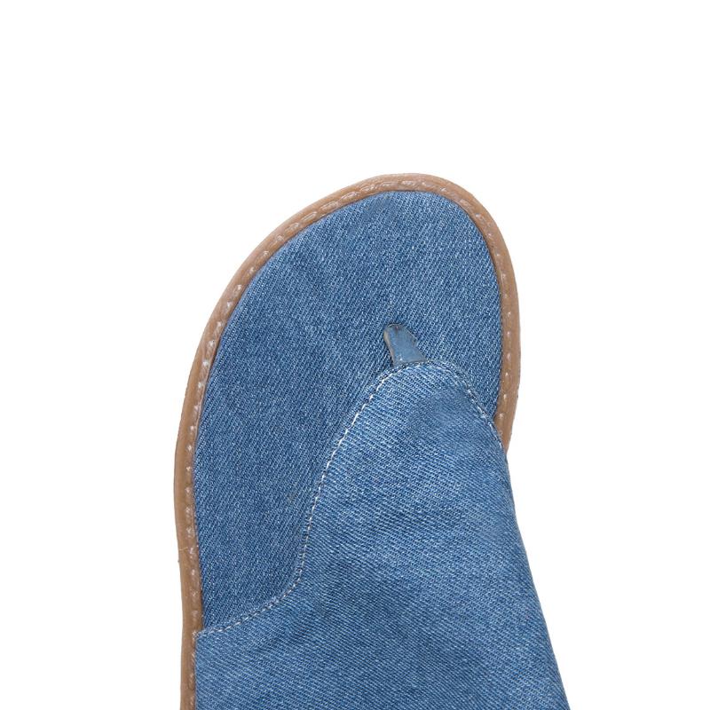 Over the Knee Boots Sandals Women's Summer Denim Sandals Custom Roman Gladiator High Top Ladies Long Boots Beach Sandals WSH3896