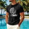 Men's Summer Casual Short Sleeve Crew Neck T-Shirt Lightweight Breathable Quick Dry Fabric Printed Design Suitable for Outdoor Activities