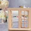 Children Dollhouses Furniture Sturdy Wood Window Panel Designs in 1 12 Miniature Scale Moder Home Decoration Supplies
