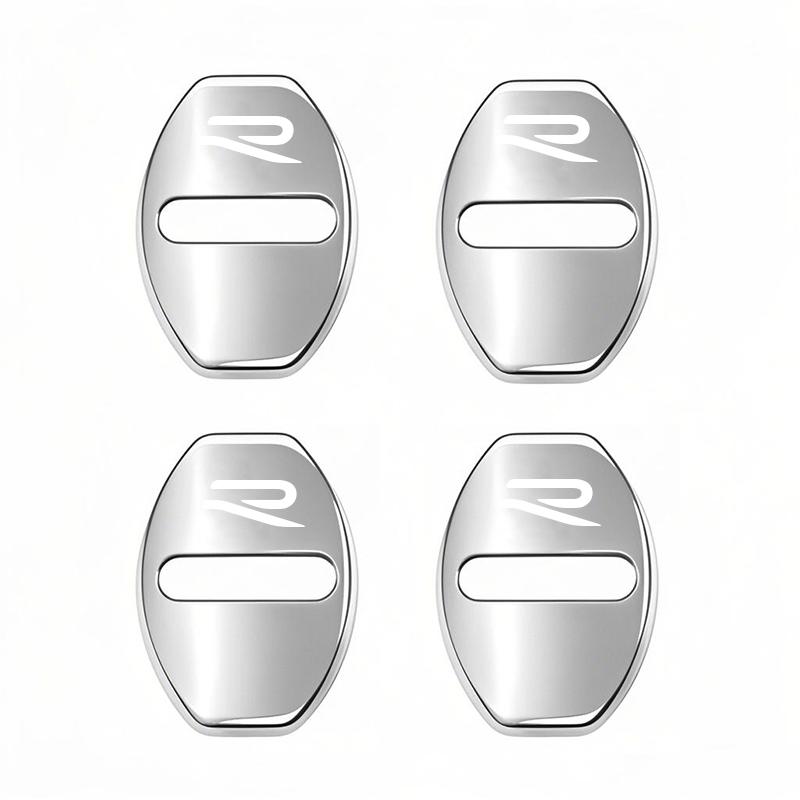 Lijk1 4Pcs Metal Car Door Lock Cover Protective Buckle Cover Sticker Tire Valve For VW GTI Polo Golf MK6 Passat Tiguan Arteon Jetta CC
