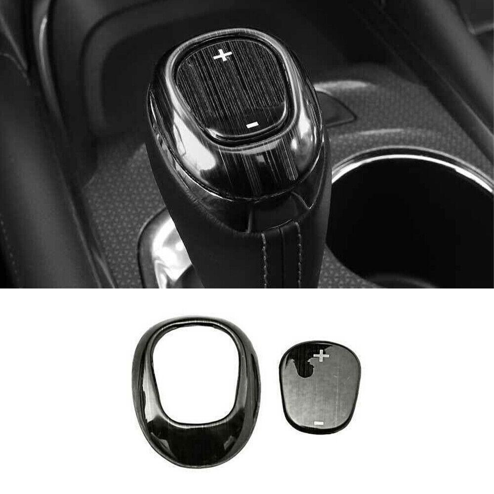 For Chevrolet Malibu 2016-22 Black Titanium Middle Console Gear Shift Knob Cover