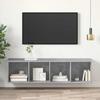 TV Wall Cabinet Concrete Grey 37 x 37 x 142.5 cm Particleboard