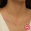 S925 Sterling Silver Simple Wind Diamond Petals Four Petals Daily With Women'S Necklace Collarbone Chain