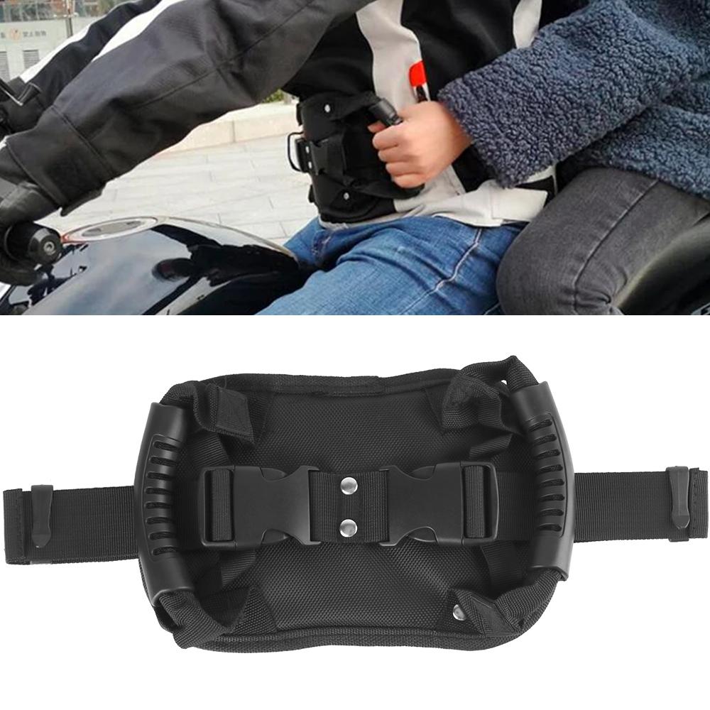 Motorcycle Rear Seat Safety Belt Universal Grab Handle Non-Slip Safety Armrest Back Seat Passenger Grip Adjustable