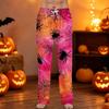 Men's Halloween Print Drawstring Lounge Pants Casual Sleepwear with Elastic Waistband and Relaxed Fit Suitable for Indoor and Outdoor Wear