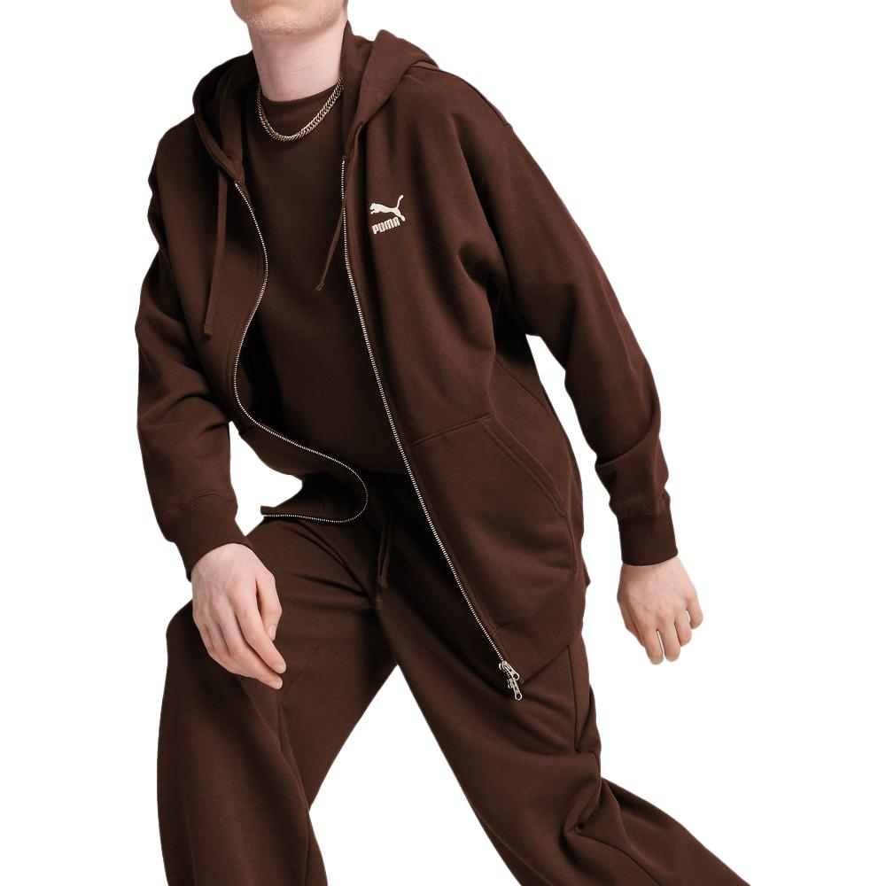 Puma Classics Hoodie American Vintage Lockerer Schnitt Mode Langarm Sweatshirt Unisex Hoodies Dunkel-Kaffee-Braun 624247-65