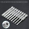 10Pcs 50mm Blossom Head Screwdriver Bit Set 1/4inch Hex Security Screwdriver Drill Magnetic Screwdriver Bit Tool