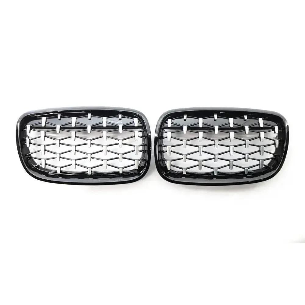 

For BMW X5 E70 X6 E71 2007-2013 ABS Car Grille Front Kidney Grill Diamond Style Chrome Black 51137157687 51137157688 51137185223