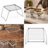Outdoor Stainless Steel Stove Holder Camping Portable Folding Mini Barbecue Rack Set Pot Holder Baking Tray Holder