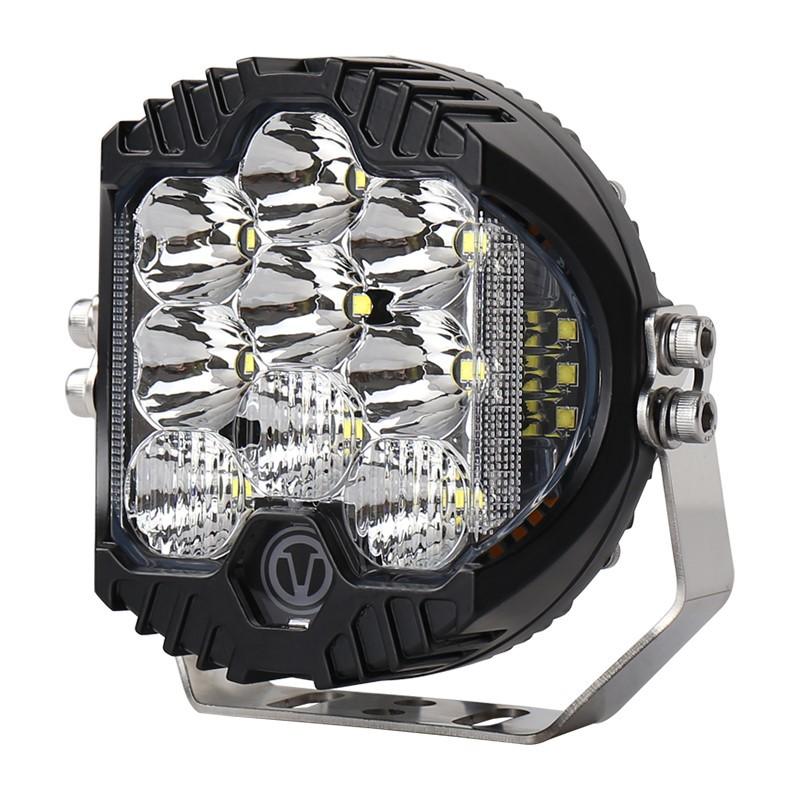 7 lnch 5 Inch LED Headlights DRL Hi/Lo Beam 50W 5000LM 9LEDS For Niva Motorcycle Lada Offroad 4x4 UAZ 12V 24V White