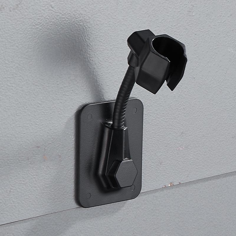 

Ванная комната Душевая стойка для настенного монтажа Free Punch Присоска Вискоза Вращающееся основание для душа Насадка Кронштейн Аксессуары Вешалка чёрный