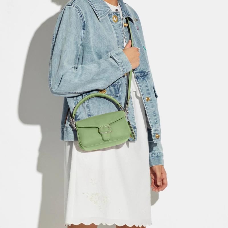 COACH Pillow Tabby 18 Classic C Buckle Leather Underarm Bag Pillow Bag Cloud Bag Shoulder Bag Crossbody Bag Handbag Women's Green
