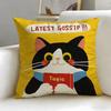 Classic Cartoon Cartoon Cat Cushion Cover Soft  EasyWash Pillow Case  Versatile for Couch Bed Travel and Office