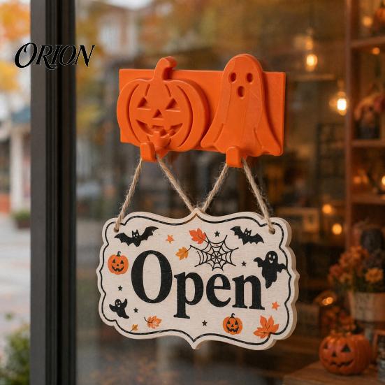 Klebehaken ohne Rückstände Kürbis Geist Schlüsselhaken, 3D-gedruckte Halloween-Wanddekoration, Selbsthaltende Haken zur Aufbewahrung kleiner Gegenstände, Bohrfreies Aufhängen Niedliche Haken