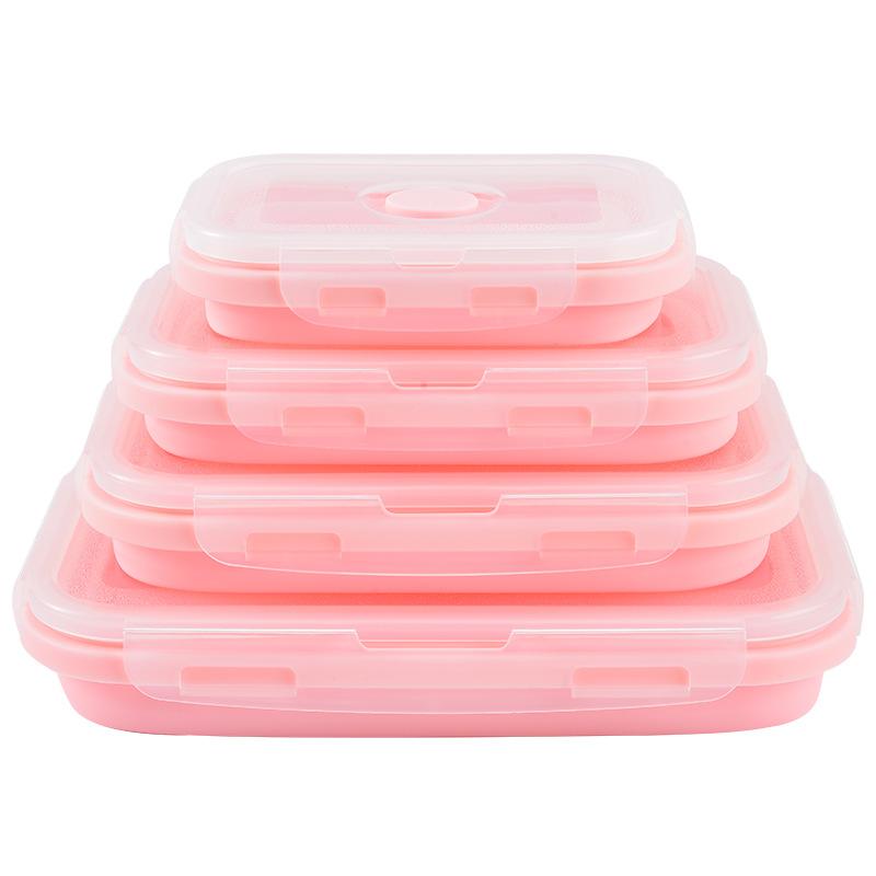 Silikon-Lunchbox, Aufbewahrungsbox für zu Hause, KINDER-Lunchbox, Tragbare Outdoor-Reise-Lunchbox, Mahlzeitenteller für Schüler