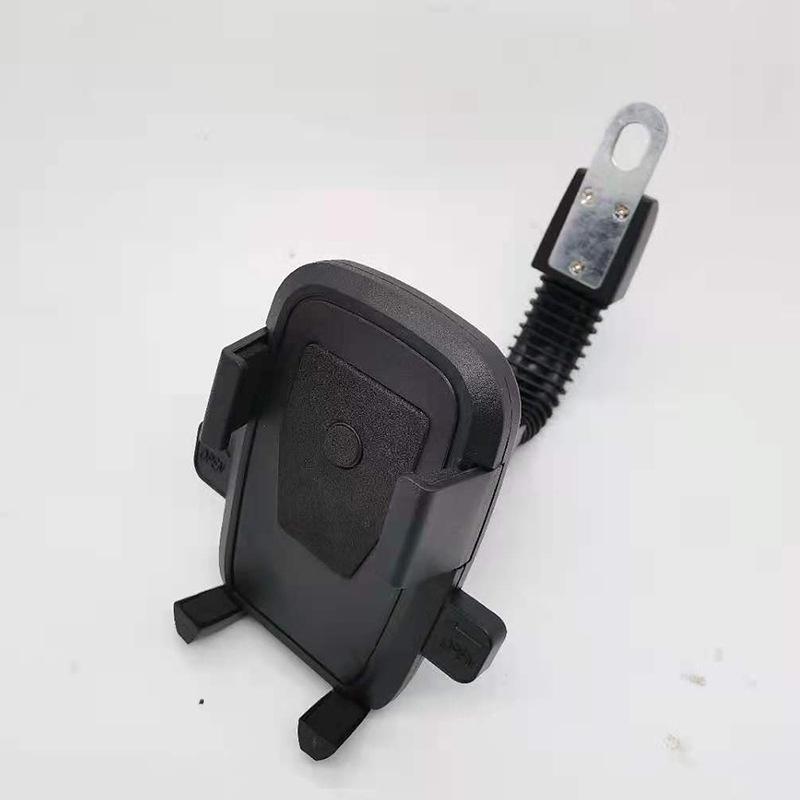 

Motorcycle electric vehicle rearview mirror mobile phone holder takeaway riding rotation automatic lock navigation mobile phone holder wholesale чёрный