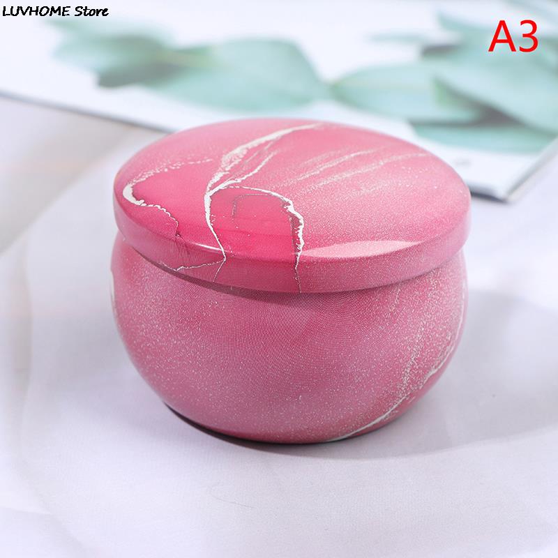 Retro Luxury Candle Jars Holder Storage Case Empty Tin Box Round Container with Lid Small Diy Candle Making Wedding Sweet Gifts